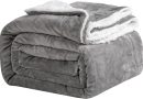 Good Nite Couverture Polaire Grise – Couverture en Sherpa – pour canapé – Chaude – pour l&rsquo;hiver (Gris, 130x150cm) – Le détail qui change tout au quotidien