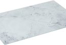 5five – Planche à Découper en Verre Effet Marbre – Blanche – 30 x 20 cm – Multi-Usage, Anti-Rayures – Pour Cuisine, Protège Plan de Travail – Le détail qui change tout au quotidien