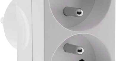 Multiprise biplite pour façade 16A – Blanc – Zenitech – Le détail qui change tout au quotidien