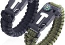 Lot de 2 Bracelets de Survie en Paracorde avec Allume-feu Sifflet Boussole Longueur Réglable pour Camping et Survie en Pleine Nature – Le détail qui change tout au quotidien