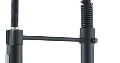 Robinet Cuisine Noir Pivotant à 360° Mitigeur 2 Modes de Pulvérisation Robinet d&rsquo;Évier à Arc Élevé Pulvérisateur Escamotable en Laiton – Le détail qui change tout au quotidien