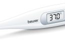 Beurer FT 09 Thermomètre numérique et corporel, résistant à l&rsquo;eau, écran LCD, signal acoustique, sans verre, couleur blanc – Le détail qui change tout au quotidien