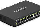 NETGEAR (GS308EV4) Switch Ethernet 8 Ports RJ45 Métal Gigabit(10/100/1000),Switch RJ45 Web Manageable Serie Plus, Plug-and-Play, Silencieux sans Ventilateur , positionnement sur Un Bureau ou au Mur – Le détail qui change tout au quotidien