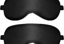 Lot de 2 Masque de Nuit, Masque de Sommeil en Soie Ultra-Douce Cache Yeux pour Dormir Masque des Yeux Voyage Anti-lumière avec Sangle Élastique Réglable(Noir) – Le détail qui change tout au quotidien