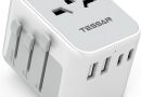 TESSAN Adaptateur Prise Universelle, Adaptateur Universel de Voyage avec 2 USB et 2 USB C, Adaptateur Universel France vers USA UK Allemagne Australie Chine Japon, Adaptateur Prise vers France – Le détail qui change tout au quotidien