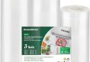 Bonsenkitchen Sacs Sous Vide Alimentaire, 3 Rouleaux 20|25|28x300cm Sacs Sous Vide, pour Machines de Mise Sous Vide et Cuisson Sous Vide, Sans BPA, VB3217 – Le détail qui change tout au quotidien