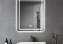 Miroir Mural de Salle de Bain avec éclairage, Miroir avec lumière LED, Interrupteur Tactile et 3 Couleurs à intensité Variable (60 x 45 cm) – Le détail qui change tout au quotidien