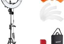 NEEWER Ring Light Professionnel avec Trépied: 18 Pouces 55W 5600K Réglable LED Anneau Lumineux avec Trépied, Récepteur Bluetooth pour Smartphone, Selfie, Youtube/TikTok Vidéo, Lampe Esthetique Tattoo – Le détail qui change tout au quotidien