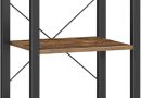 VASAGLE Étagère de Rangement 5 Niveaux, Bibliothèque, Cadre en Acier, Étagère sur Pieds pour Salon, Chambre, Bureau, 30 x 39,6 x 154 cm, Style Industriel, Marron Rustique et Noir d&rsquo;encre LLS100B01 – Le détail qui change tout au quotidien