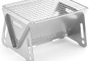 Mini Barbecue Charbon, Portable Petit Barbecue à Charbon de Table Domestique Pliable, Barbecue Pliable de Camping Amovible, Pour Extérieur, Jardin, Fête – Pour 1 à 2 personnes （28 * 18 * 13cm) – Le détail qui change tout au quotidien