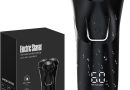 Rasoir Électrique Homme avec Écran LCD, IPX7 Étanche pour Rasage Sec et Humide, 4D Tête Flottante, 120 Min d&rsquo;Autonomie, Rasoir Rechargeable avec Verrouillage de Voyage, Idéal pour Peau Sensible (Noir) – Le détail qui change tout au quotidien