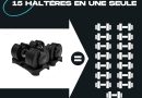 BRAINGAIN Ensemble d&rsquo;Haltères Réglables – Paires 15-en-1 et 17-en-1 | Options de 24 kg et 40 kg | Poids Gain de Place pour Salle de Sport à Domicile | Technologie Smart Click – Le détail qui change tout au quotidien