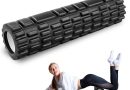 Rouleau de Massage Adulte Unisexe Rouleau Massage en Mousse à Quadrillage Foam Roller pour Soulager les Tensions Musculaires la Pression dans le Dos Rouleau de Massage Musculaire 30×8cm (Noir) – Le détail qui change tout au quotidien