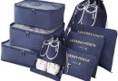 Vicloon Organisateur de Voyage, Lot de 8 Organiseurs de Bagage pour Voyage,Différents Tailles des Cubes Étanche Sacs de Voyage Rangement (Bleu foncé) – Le détail qui change tout au quotidien