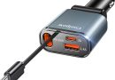 3 en 1 Rétractable Chargeur Voiture【Ultra- Mini】Chargeur Allume Cigare Voiture USB C【Câble Type-C Rétractable】Charge Rapide Chargeur Voiture avec USB-C/A Adapter Allume Cigare pour iPhone Galaxy iPad – Le détail qui change tout au quotidien