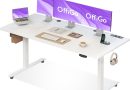 OffiGo Bureau Assis Debout, 160cm Bureau Electrique avec USB, Standing Desk avec 2 Fonctions de Mémoire, Table électrique pour la Maison, Blanc – Le détail qui change tout au quotidien