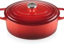 Le Creuset Cocotte en Fonte Émaillée Signature avec Couvercle, 31cm, Ovale, 6,3 L, 5,705 kg, Cerise, 21178310602430 – Le détail qui change tout au quotidien