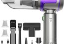 Aspirateur à Main, 26000PA Aspirateur Voiture sans Fil Puissant, 220000 TR/Min Moteur sans Balai, 4 en 1 Niveaux Réglables pour Poils d&rsquo;animaux, Voiture, Maison, Violet – Le détail qui change tout au quotidien
