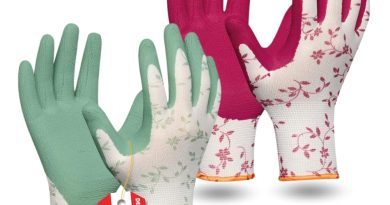 Gebol Flower Duo – Lot de 2 paires de gants de jardinage pour femme – Avec revêtement en latex et motif floral – Respirants avec adhérence – Pour le jardin et le montage – Taille S (taille 7) – Rouge – Le détail qui change tout au quotidien