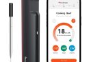 Pro Thermomètre à viande avec Wi-Fi et Bluetooth, surveillance par application avec minuterie et alarme, IP67 étanche et résistant à l&rsquo;huile, thermomètre à viande sans fil pour Four, Barbecue – Le détail qui change tout au quotidien