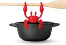 OTOTO Repose Cuillère Silicone – Gadgets Cuisine – Résistant à la chaleur, cadeaux de cuisine amusants, – Support de cuillère antidérapant (Crabe Rouge) – Le détail qui change tout au quotidien