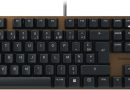 CHERRY KC 200 MX, Clavier de bureau mécanique avec plaque en métal anodisé, disposition française (AZERTY), Filaire, MX2A SILENT RED Switches, Noir bronze – Le détail qui change tout au quotidien