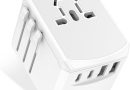 Adaptateur Prise Universelle Voyage International – 5 in1 Travel Adapter Internationale avec 2 USB 2 Type C et 1 AC Universel France vers UK USA Australie Thailande Japon Yioihnm – Le détail qui change tout au quotidien
