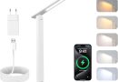 Carehabi Lampe de Bureau Puissante – 5 Modes de Couleurs et 5 Niveaux de Luminosité Réglables – Rotation sur 3 Axes – Protection des Yeux – Lampe de Lecture avec Port USB et Fonction Mémoire – Le détail qui change tout au quotidien