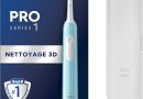 Oral-B Brosse A Dents Electrique Pro 1 Bleue Avec 3 Modes De Nettoyage 3D Dont Douceur, Brossage Avec Des Oscillo-Rotations Et Pulsations, Brossette De Rechange Rond Oral B, Chargeur, Etui – Le détail qui change tout au quotidien