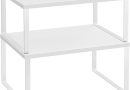 SONGMICS Étagère à Épices, Lot de 2, Support à Épices, Empilable, Extensible, Étagère de Rangement de Cuisine, en Métal, pour Plan de Travail, Blanc KCS01WT – Le détail qui change tout au quotidien