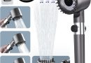 Pommeau Douche Haute Pression,Pommeau De Douche Anti Calcaire,Avec 15 Étapes Filtre*3 et Tuyau 1,5M,Support,4Types de Jets Douchette Douche Salle de Bain,ON/Off D&rsquo;arrêt D&rsquo;eau,SPA Shower Head – Le détail qui change tout au quotidien