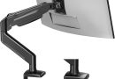 BONTEC Support Ecran PC Bras Articulé à Ressort à Gaz, Compatible Moniteurs 13-32 Pouces, Capacité 3-9kg, Rotation 360°, Inclinaison±90°, Pivotan±90°, VESA 75/100mm, Bras Ecran PC avec Gestion Câbles – Le détail qui change tout au quotidien
