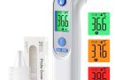 Thermomètre Auriculaire Haute Précision pour bébé, Thermomètres Médicaux et accessoires | Mesure rapide en 1 seconde | Indicateur sonore de fièvre | 21 Embouts pour thermometre bebe (Blanc) – Le détail qui change tout au quotidien