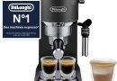 De’Longhi Dedica Style – Perfetto Machine à Expresso Compacte, Mousseur de Lait Manuel pour Expresso et Cappuccino, Compatible Dosettes ESE, Panneau de Commande à Boutons, Largeur 15cm, Noir(EC685.BK) – Le détail qui change tout au quotidien