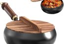 Pot à induction : pas de pots pour à induction | Gouttes de cuisine de cuisine sans bâtons de cuisine, poêle avec couvercle et spatule, outils de cuisson à chinois à fond plat, fournitures – Le détail qui change tout au quotidien