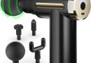 Pistolet de Massage Musculaire, Anti-Douleur Sportif Massage gun, Masseur à percussion musculaire avec 4 têtes de massage, Cadeau de Relaxation pour la Fête des Mères et la Fête des Pères – Le détail qui change tout au quotidien