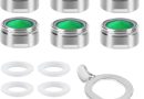 Vinabo 6 Pièces Mousseur Robinet M24, Acier Inoxydable Aérateur de robinet avec filtre en ABS + 8joints et 1 Clé, Embout Brise Jet Robinet Cuisine et Salle de Bain Matériel – Argent – Le détail qui change tout au quotidien