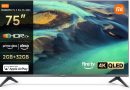 XIAOMI TV F Pro 75, 190 cm (75 Pouces), 4K UHD QLED, Smart TV, Fire TV, Contrôle Vocal Alexa, HDR10+,60Hz avec 120Hz Game Boost Mode, MEMC, 2Go+32Go, Compatible avec AirPlay – Le détail qui change tout au quotidien