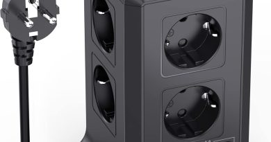 Multiprise avec Interrupteur, Multiprise Parafoudre et Surtension with 8 Sortie AC and 5 USB Ports, pour Le Bureau, Salon, Chambre à Coucher – Le détail qui change tout au quotidien