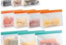 10 Paquets réutilisables Sacs deStockage de Nourriture-sac Ziplock Extra épais Pour le Stockage des Aliments, Sacs en Sandwich Réutilisables – Le détail qui change tout au quotidien