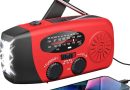 Radio Solaire d’Urgence, Radio à Manivelle Auto-alimentée avec Lampe de Poche LED, Météo AM/FM/WB avec Batterie Rechargeable 2000mAh pour Le Chargement d’Urgence du Téléphone Intelligent – Le détail qui change tout au quotidien