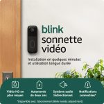 Sonnette vidéo Blink (Nouvelle génération) – Vidéo HD en plan moyen, durée de vie des piles de deux ans, configuration simple, IP-65 – Module de synchronisation de base inclus – Noir – Le détail qui change tout au quotidien