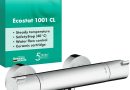 hansgrohe Ecostat 1001 CL – Mitigeur de douche thermostatique, Robinet de douche avec arrêt de sécurité (SafetyStop) à 40°C, Thermostat rond, 1 sortie, Chromé, 13211000 – Le détail qui change tout au quotidien