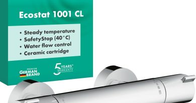 hansgrohe Ecostat 1001 CL – Mitigeur de douche thermostatique, Robinet de douche avec arrêt de sécurité (SafetyStop) à 40°C, Thermostat rond, 1 sortie, Chromé, 13211000 – Le détail qui change tout au quotidien