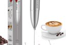 POWSAF Mousseur à Lait Électrique, Emulsionneur à Lait en Acier Inoxydable, 13000 tr/min, Fouet Électrique pour Café, Latte, Cappuccino, Matcha, Silver – Le détail qui change tout au quotidien