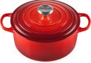 Le Creuset Cocotte Signature en Fonte Émaillée avec Couvercle, 24 cm, Ronde, 4,2 L, 4,305 kg, Cerise, 21177240602430 – Le détail qui change tout au quotidien