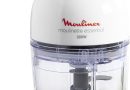 Moulinex Hachoir électrique, 400 ml, 300 W, 4 lames, Fonctions 3-en-1, Emince, Hache, Mixe, Système de pression simple, Moulinette Essential DJ520110, Blanc – Le détail qui change tout au quotidien