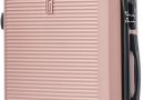 Valise Cabine Voyage Approuvée par 100+ Compagnies Aériennes | Légère et Rigide | Valise Cabine 55x35x25 | Valise Enfant | Bagages Cabine | ABS à 4 roulettes | Rose Gold – Le détail qui change tout au quotidien