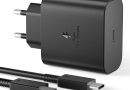 Chargeur USB C 45W Super Charge Rapide pour Samsung Galaxy S25/S24+/S24 Ultra/S23+/S23 Ultra/S22/S21/Note20, Prise Secteur USB C Adapteur Chargeur Rapide de Rechange d&rsquo;origine + 1.5M Type-C – Le détail qui change tout au quotidien