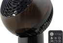 Iris Ohyama, Woozoo Ventilateur de Table, 30m², Noir Boisé, 5 Vitesses, Télécommande, Oscillation Multidirectionnelle, Minuteur 4h, Silencieux, pour Bureau, Chambre, Puissant, PCF-SC15T – Le détail qui change tout au quotidien